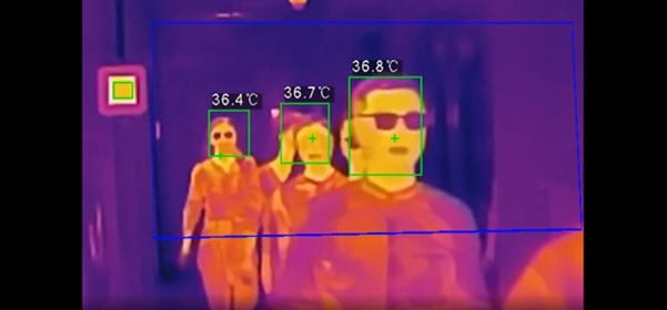 temperature measurements from a thermal imagining camera