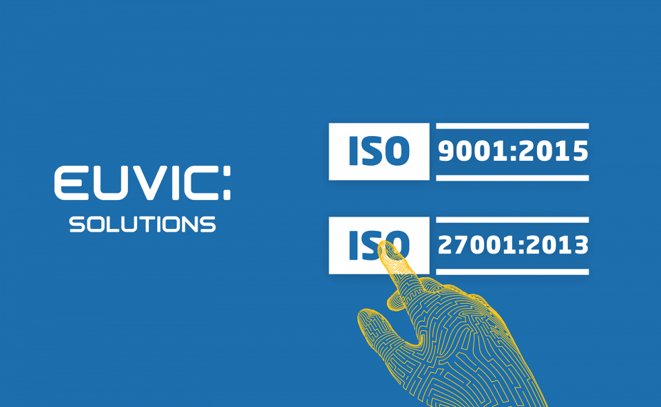 Euvic Solutions S.A. with certificates ISO 9001:2015 and 27001:2013