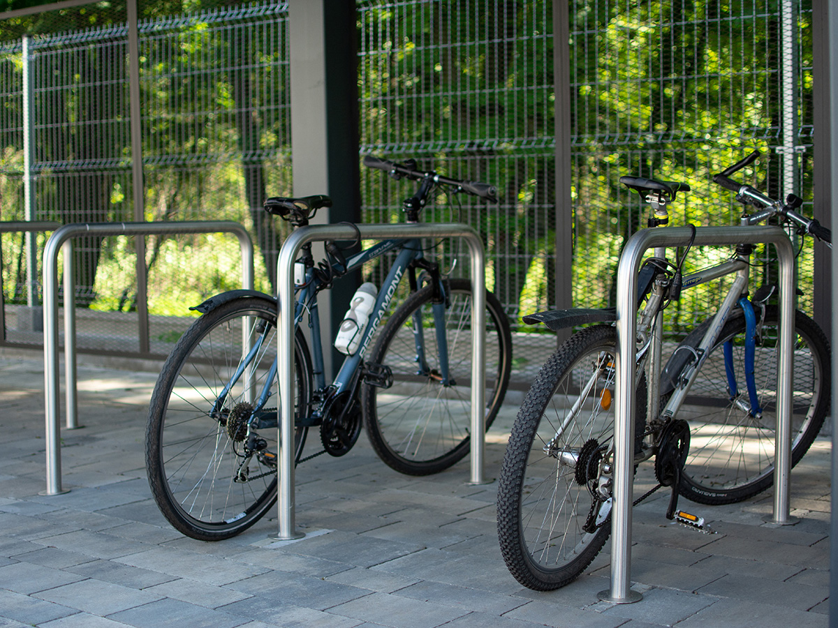 Bikes near the Euvic office building